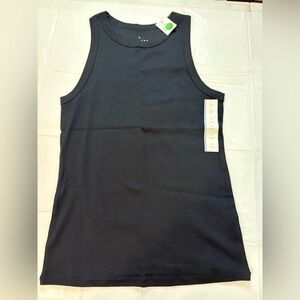 A New Day Ribbed Black Tank
